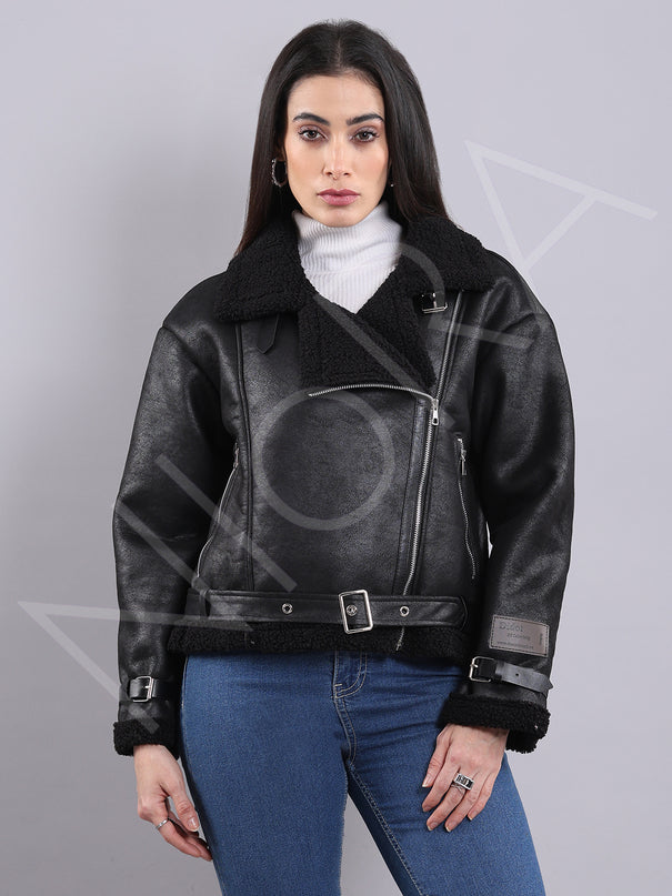 Shearling Moto Jacket