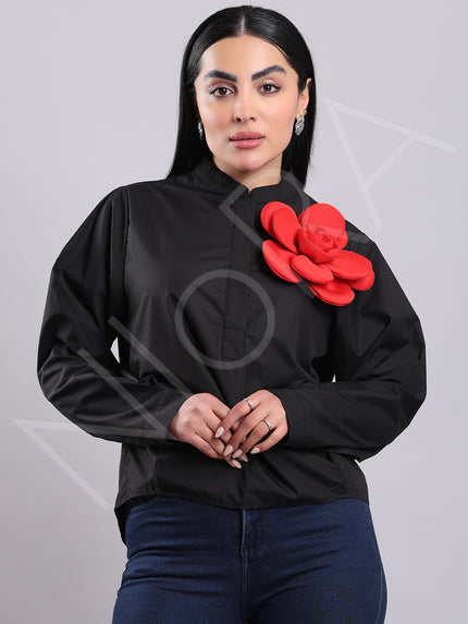 Floral Applique Shirt