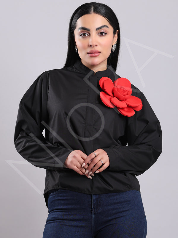 Floral Applique Shirt