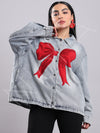 Scarlet Bow Denim Shirt