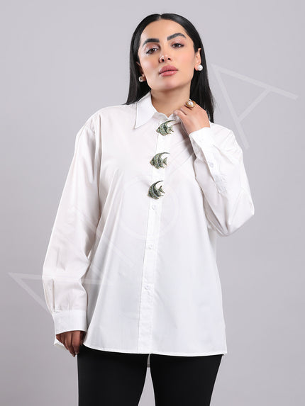 Maison Luxe Fish Accent Shirt