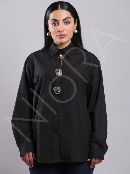Maison Luxe Jewel Accent Shirt