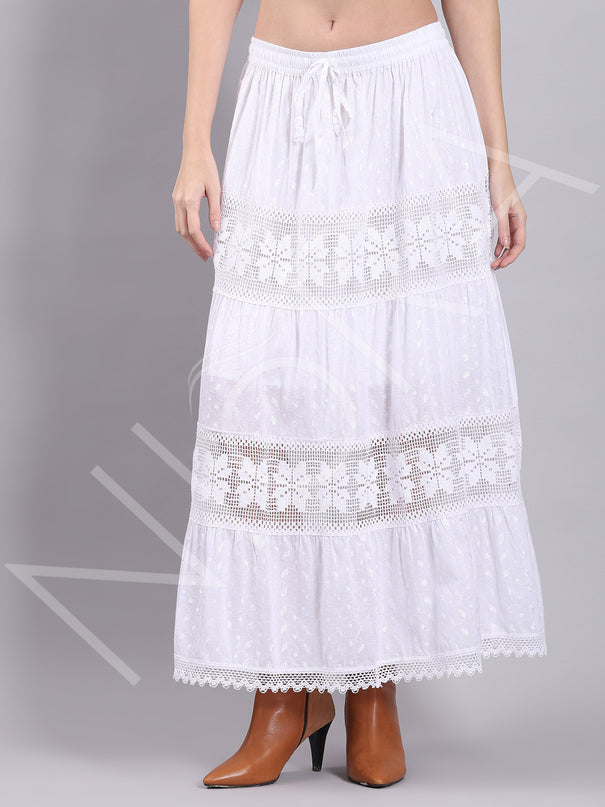 Lace Layered Long Dress
