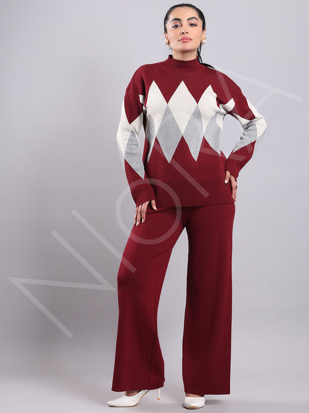 Argyle Knit Co-ord Set