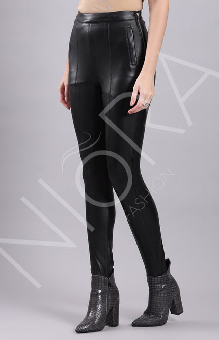 Hot Fix Faux Leather Pants