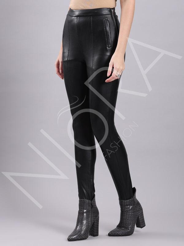 Hot Fix Faux Leather Pants