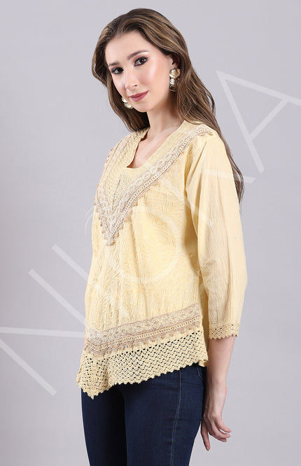Crochet Lace Embroidered Top