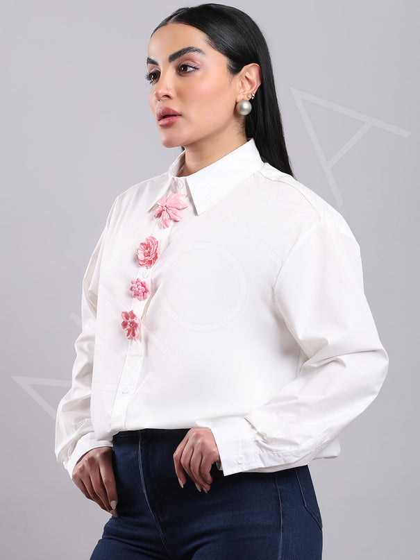 Maison Floral Accent Shirt