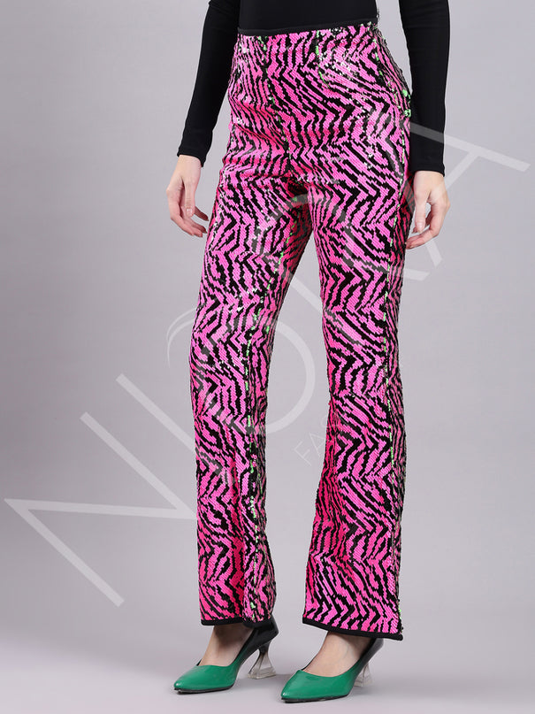 Sequiin Flared Pants