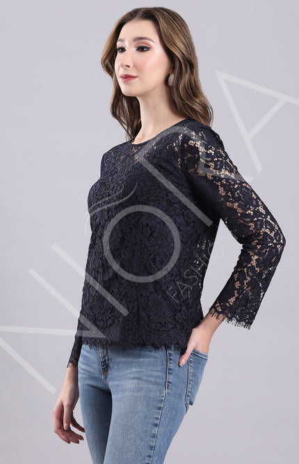 Lace Whisper Fringe Top