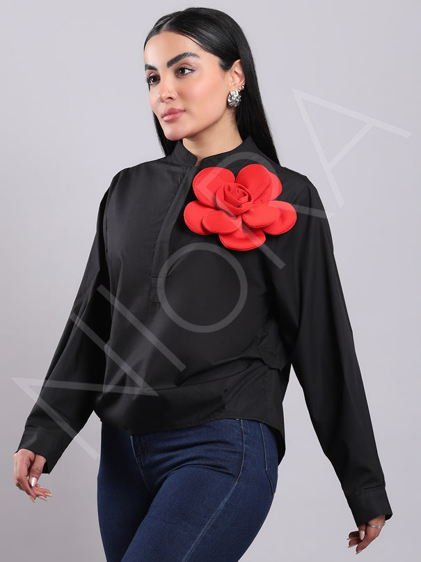 Floral Applique Shirt