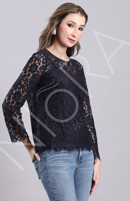 Lace Whisper Fringe Top
