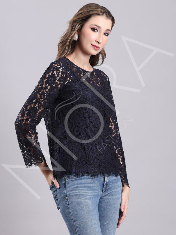 Lace Whisper Fringe Top