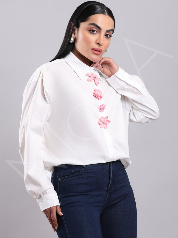 Maison Floral Accent Shirt