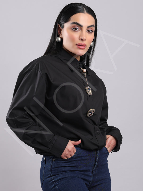 Maison Luxe Jewel Accent Shirt