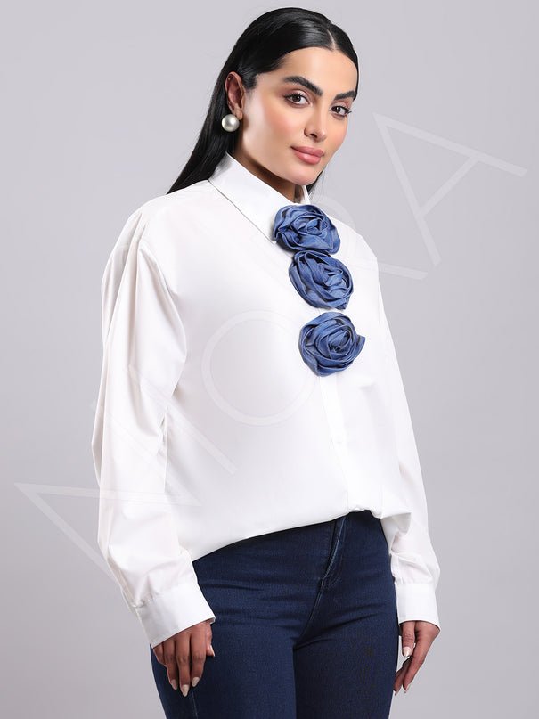 Maison Floral Accent Shirt