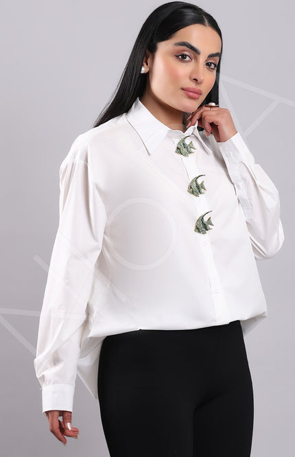 Maison Luxe Fish Accent Shirt