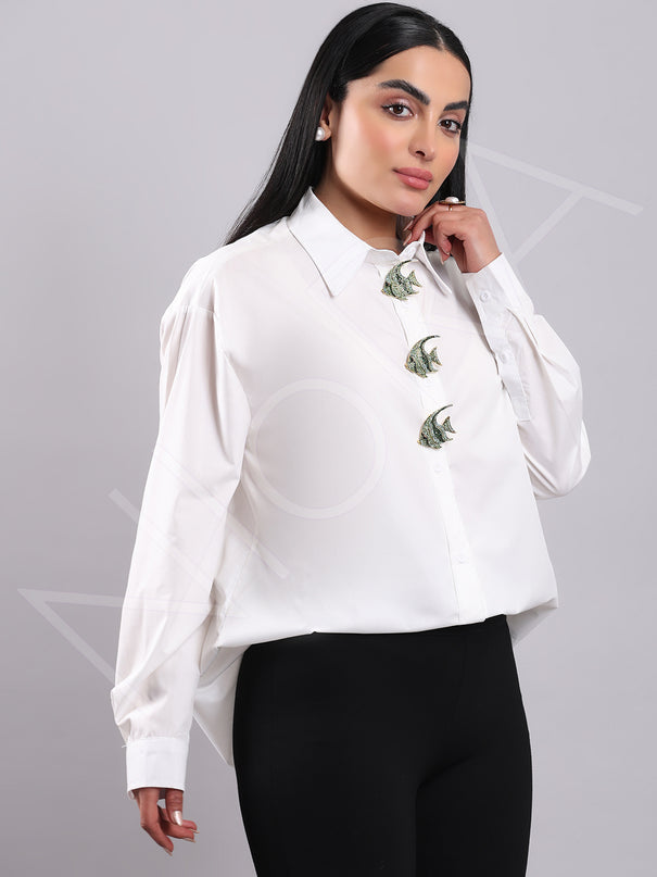 Maison Luxe Fish Accent Shirt