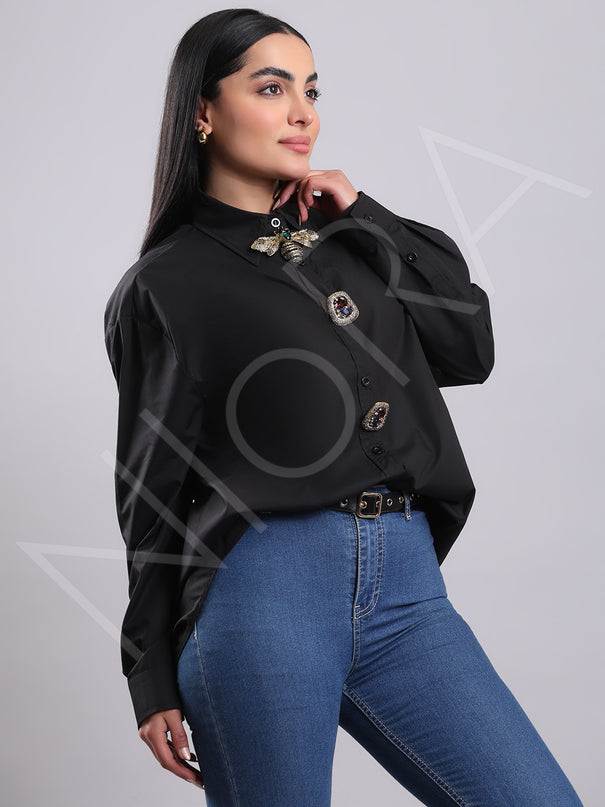 Maison Luxe Bee Accent Shirt