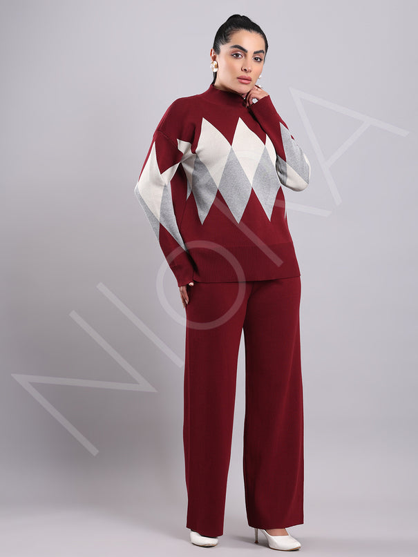 Argyle Knit Co-ord Set