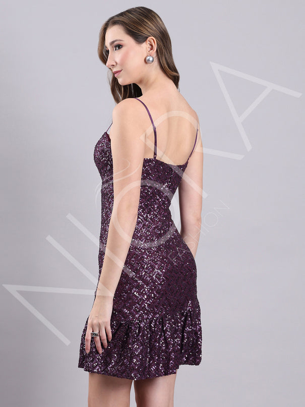 Glam Sequin Mini Dress