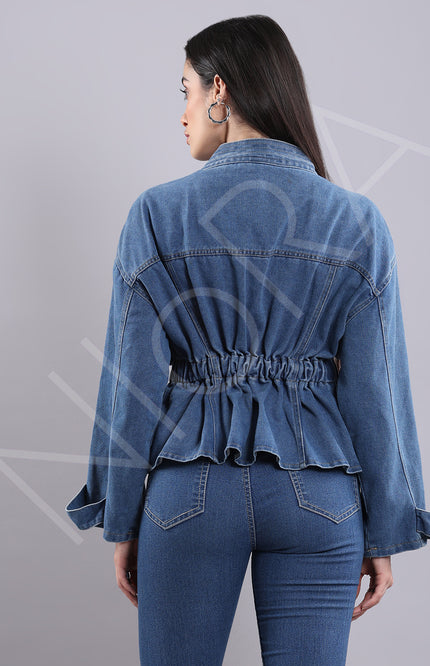 Embellished Denim Top