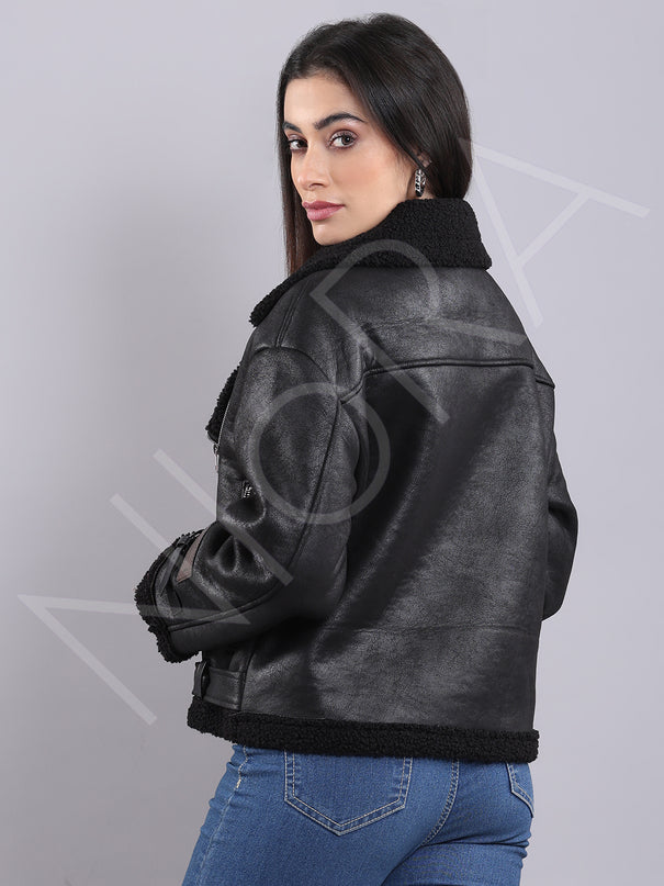 Shearling Moto Jacket