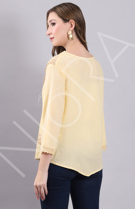 Crochet Lace Embroidered Top