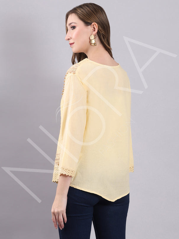 Crochet Lace Embroidered Top