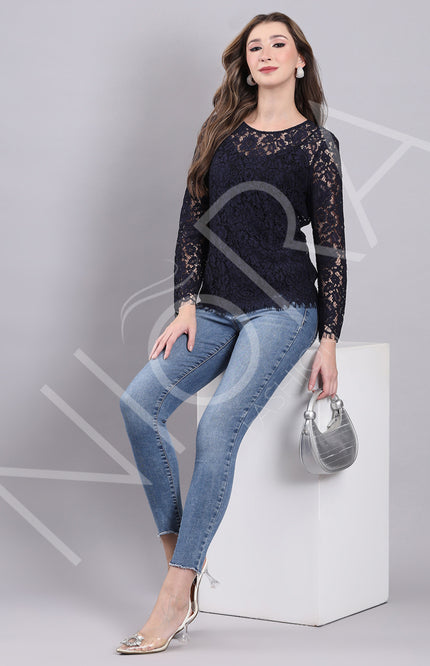 Lace Whisper Fringe Top
