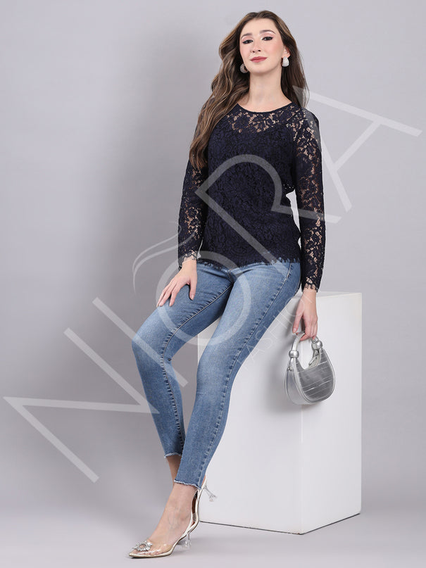 Lace Whisper Fringe Top