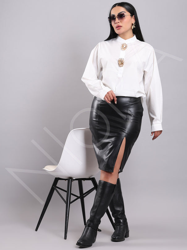 Jewel Dual Brooch Shirt