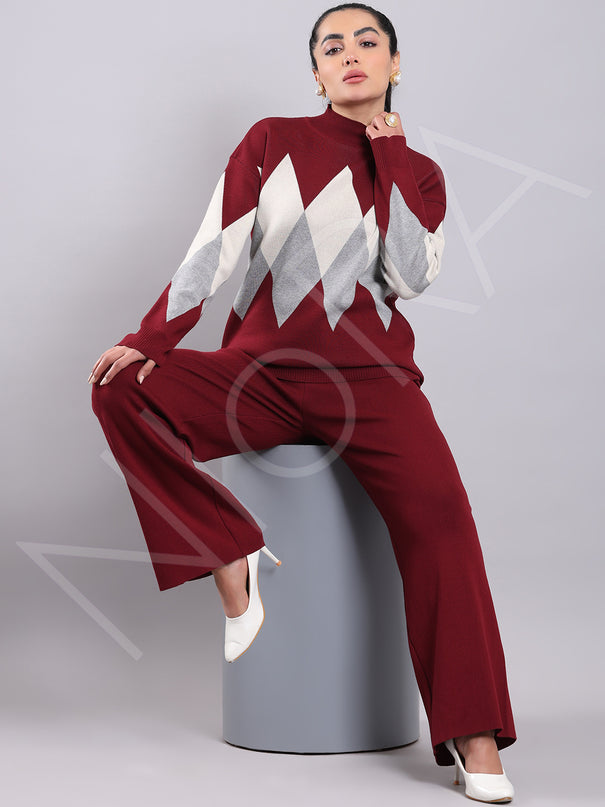 Argyle Knit Co-ord Set