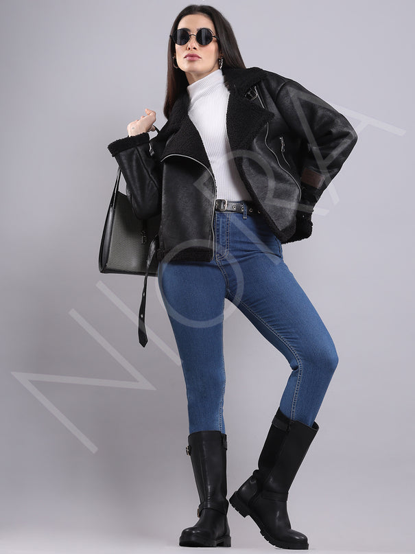 Shearling Moto Jacket