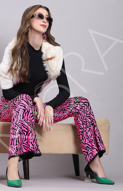 Sequiin Flared Pants