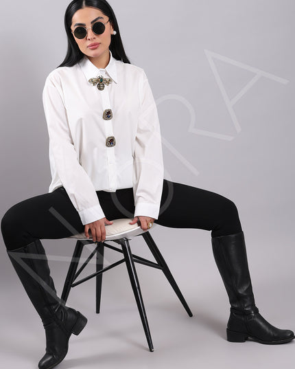 Maison Luxe Bee Accent Shirt