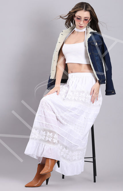 Lace Rhythm Long Skirt