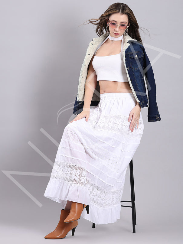 Lace Rhythm Long Skirt