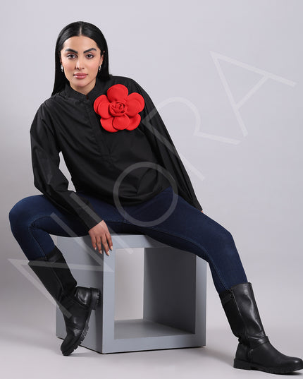 Floral Applique Shirt
