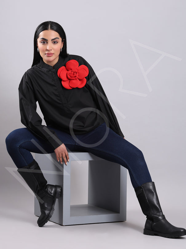 Floral Applique Shirt