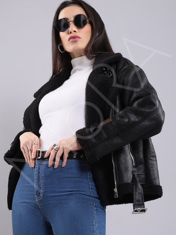 Shearling Moto Jacket