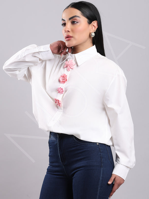 Maison Floral Accent Shirt