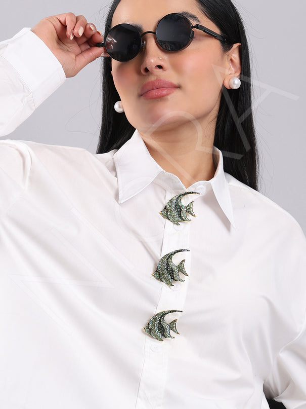 Maison Luxe Fish Accent Shirt
