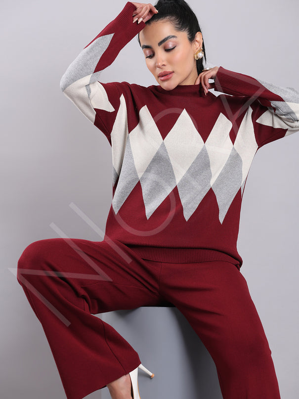 Argyle Knit Co-ord Set