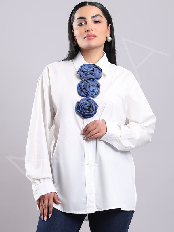 Maison Floral Accent Shirt