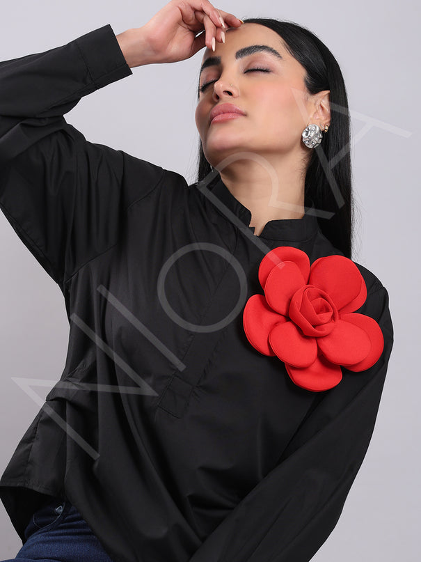 Floral Applique Shirt