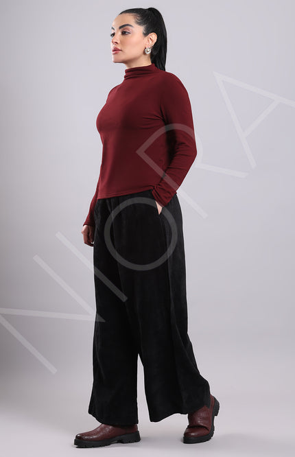 Lace Corduroy 3-Piece Pants Set