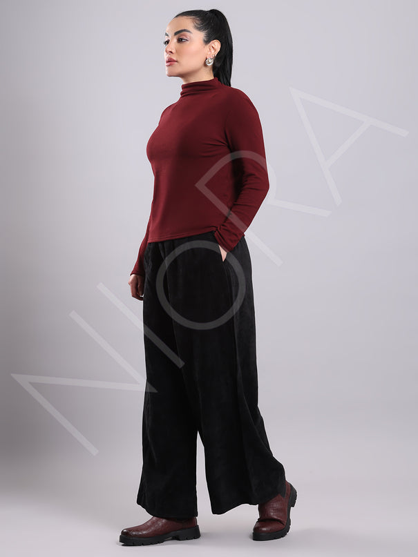 Lace Corduroy 3-Piece Pants Set
