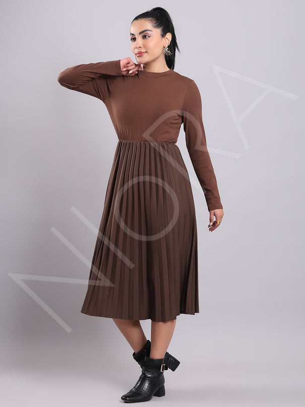 Tweed Pleated Dress(2-Piece)
