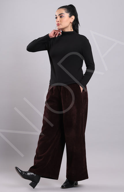 Lace Corduroy 3-Piece Pants Set